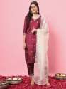 Yatra Silk Blend Kurta and Trouser Set with Organza Dupatta thumb 1