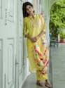 Yellow Anokhi Women Kurta and Trouser Duppata Set chanderi modal Butti thumb 1
