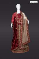 Maroon Majesty Lehanga    Noor-a-Naaz