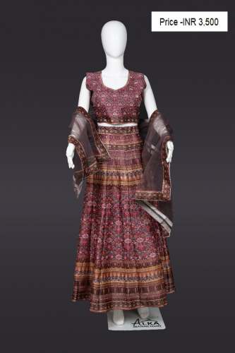 Maroon Majesty Lehenga