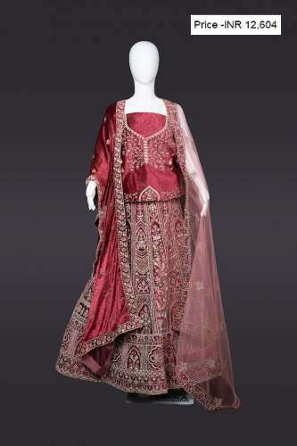 Zardozi Hand Embroidered Lehenga Set