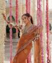 Butterfly Net Embroidery Work saree thumb 2
