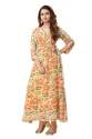 Fancy Georgette Yellow Floral Printed Dress thumb 3