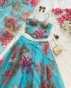 Pure Organza Digital Printed Lehenga Choli With Dupatta thumb 3