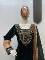 Velvet Embroidery Work Ready made Suit thumb 3