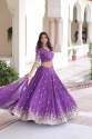 Vichitra Silk With Sequins Work Lehenga Choli With Dupatta thumb 1