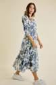 Woman American Cotton White Printed One Pices Dress thumb 4