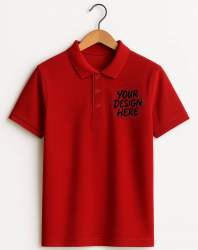 Red Custom Polo T-Shirt