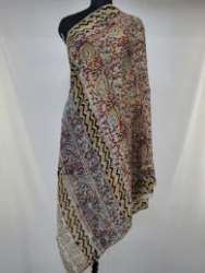 Kalamkari Printed Silk Long Scarves by Rex Exports