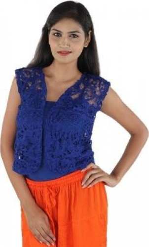 Ladies Blue Shrug by Megha Exports