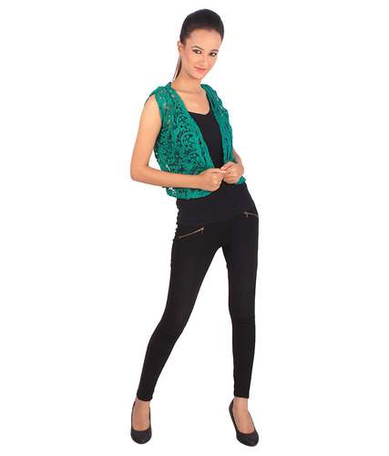 Ladies Green Shrug by Megha Exports