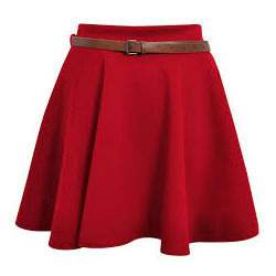 Plain red Short Skirt