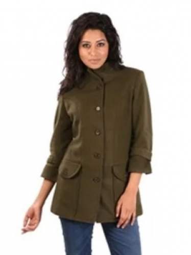 Ladies Green Jacket With Multi Pocket