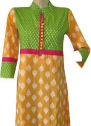 a line cotton long kurti
