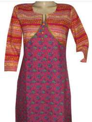 cotton printed straight kurti