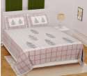 Sanganeri printed Jaipur cotton bedsheets  with 2 pillow cover thumb 2