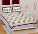 Sanganeri printed Jaipur cotton bedsheets  with 2 pillow cover thumb 3