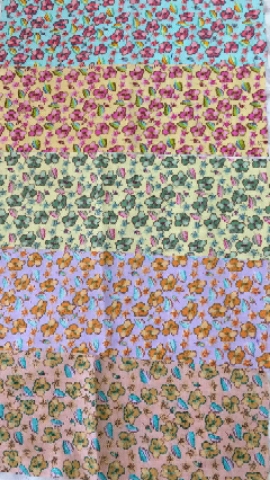 Satin cotton printed fabrics by tisha tex