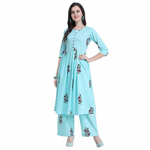 Buy Printed Cotton Kurta with Palazzo By TexStile by TexStile Arena