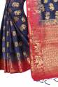 Cotton Silk Saree With Contrast Border thumb 1