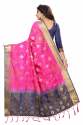 Cotton Silk Saree With Contrast Border thumb 9
