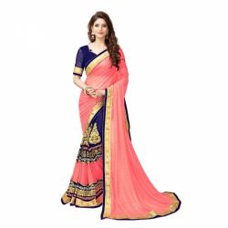 Lycra Fancy Sarees Blue
