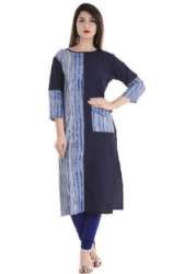 New Printed Long A-line Cotton Kurtis