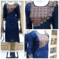 Embroidery Straight Kurti 