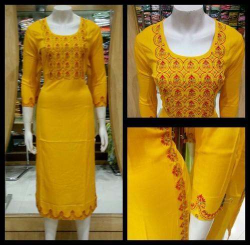 Fancy EMbroidered Kurti  by SIDHI VINAYAK FASHION