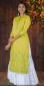 Lime yellow Sharara Kurti Set 