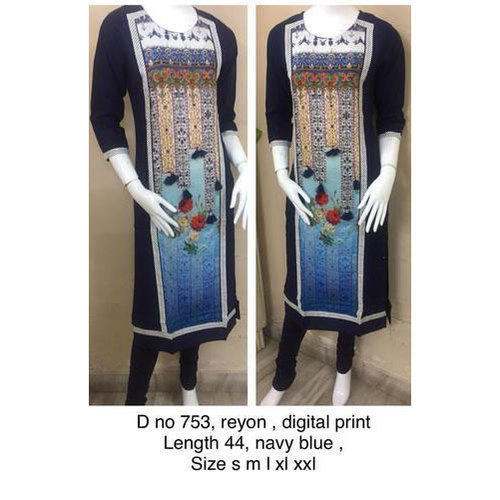 Rayon digital Printed Kurti  by Divas Collection