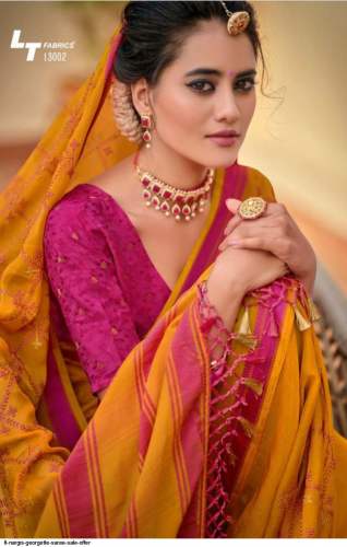 LT Nargis Georgette Saree by LT Fabrics  by LT Fabrics