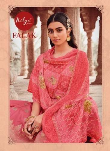 LT Nitya Falak Dola Jacquard Hand Work Suit Catalog  by LT Fabrics