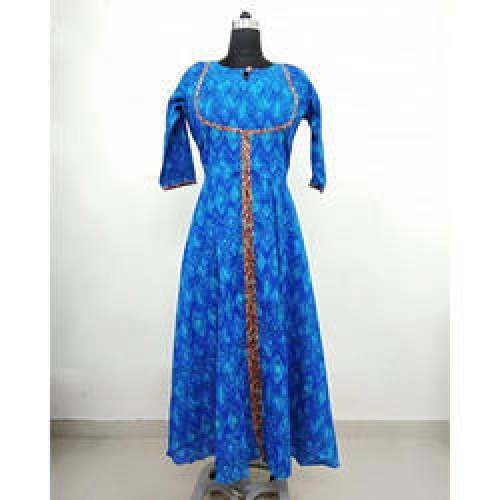 Blue Printed Kurtis by Myrah Fabrics LLP