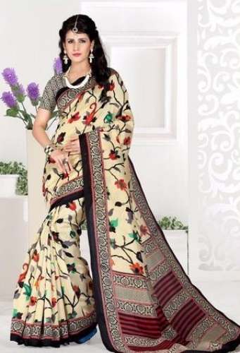 Buy Designer Silk Uniform Saree By Yashoda Sarees by Yashoda Sarees