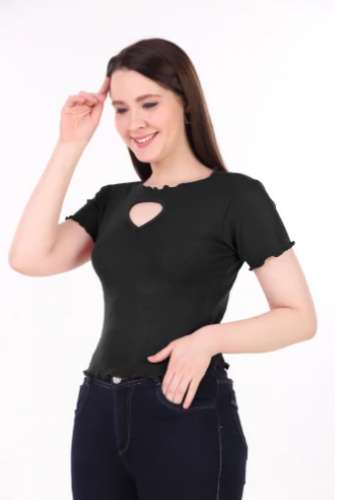 Black color Cotton Women plain designer Crop Top by S R Creation