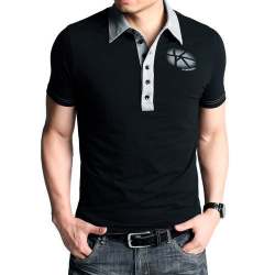 Elegant mens Formal wear Collar T shirt 