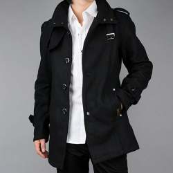 Mens Long black coat 