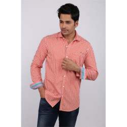 Trendy Small Checks Cotton Mens Shirt
