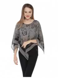 Ladies Printed Poncho 