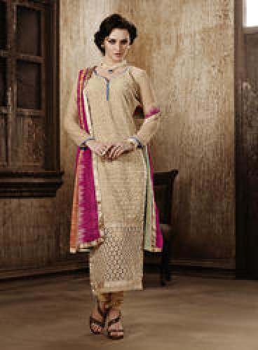 Designer Chikan Dress Material