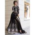 Party Wear Black Embroidered Suit 