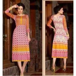Regular Wear Printed Cotton Kurti