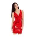 Western Wear Red Short One Piece Dress