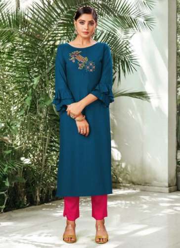 Nitisha NX Rayon Hand Work Kurti DN 32483