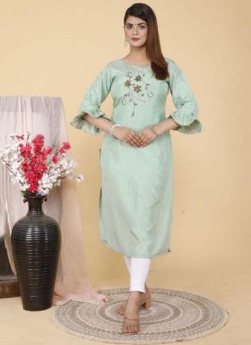 Shalvi Stylishta Khatli Work Kurti by AN Bazaar by Surat Wholesale Shop