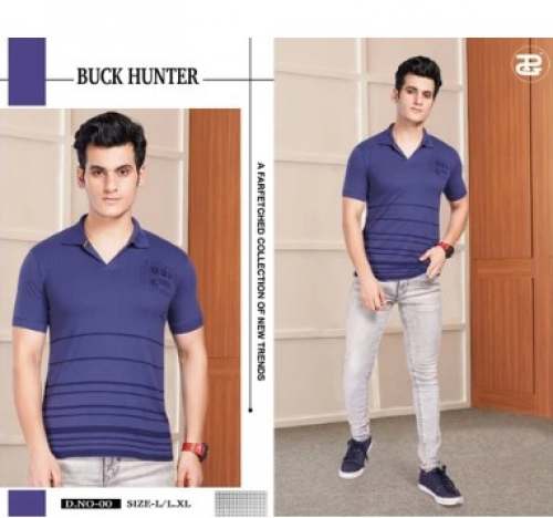 Buck Hunter Printed Collar T Shirts by Priya Garments