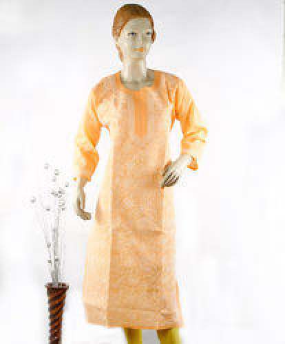 Chikan work Hand embroidered Kurti by INTERMESH SHOPPING NETWORK PVT LTD