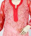 Red Chikankari Kurti thumb 2
