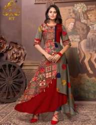 Double Layerd Rayon Long Kurti 